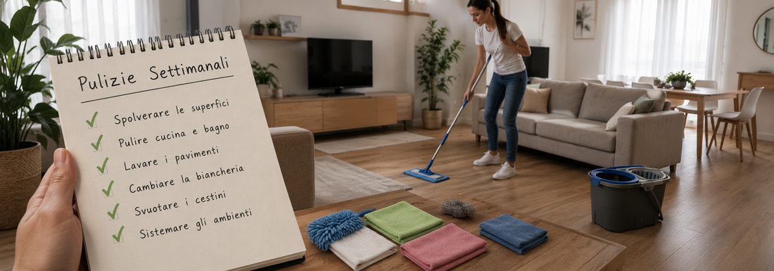 Come organizzare le pulizie settimanali di casa